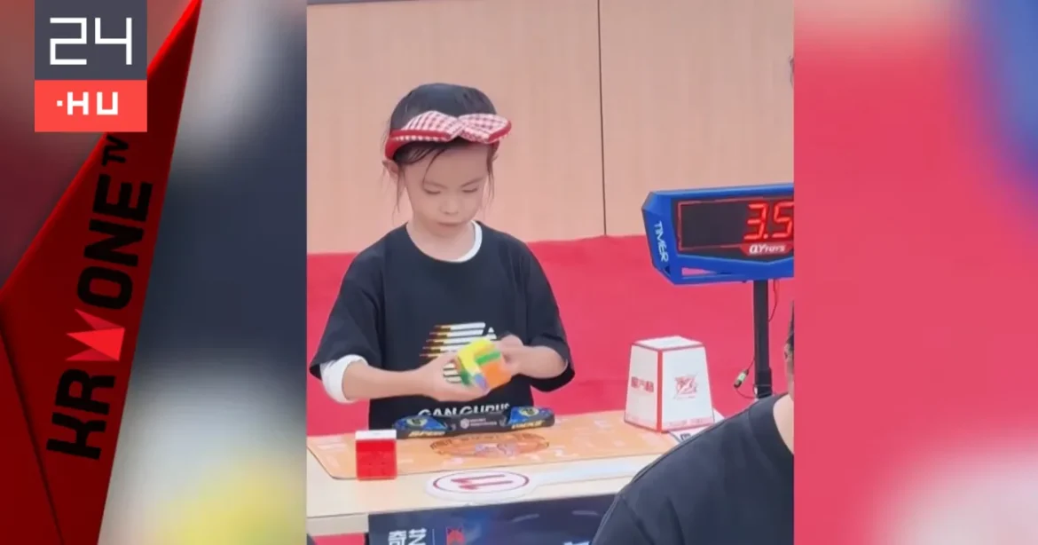 Hatéves kínai kislány döntötte meg a női Rubik-kocka világcsúcsot
