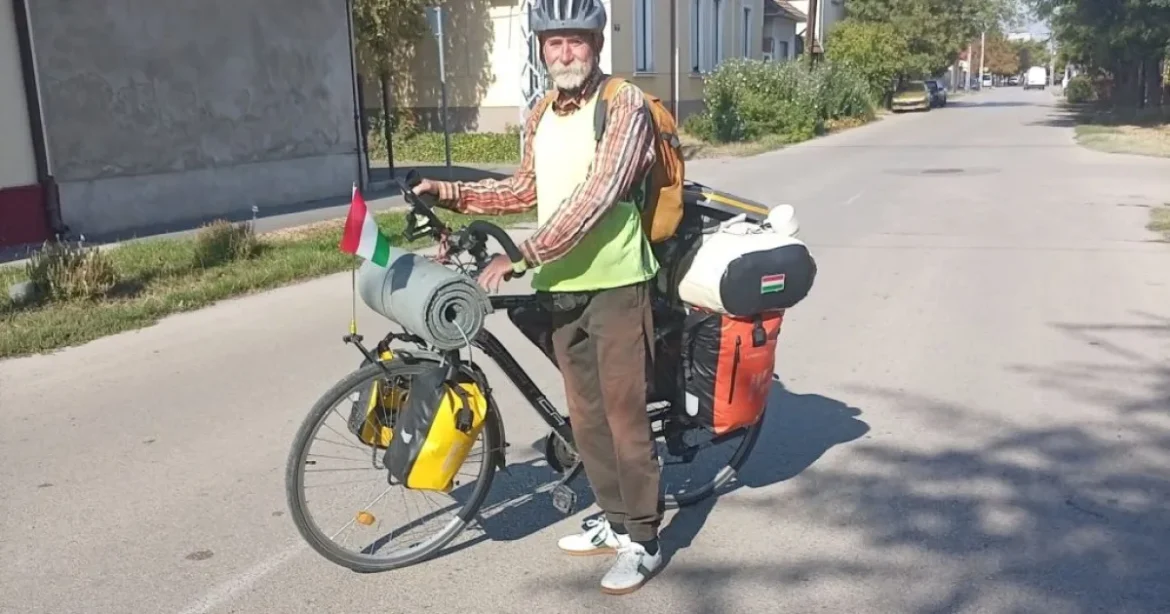 Tízezer kilométert tekert Európában a szanki nyugdíjas